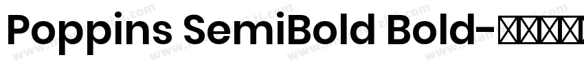Poppins SemiBold Bold字体转换